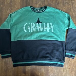 Wicked M Sweater Defying Gravity Witch Boxlunch Universal Musical Movie 🖤💚